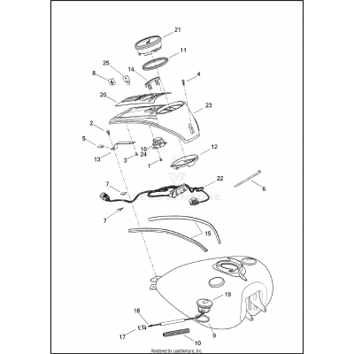 INSTRUMENTS, FUEL TANK - FLHP