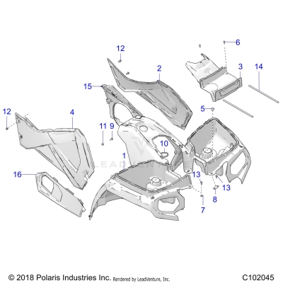 BODY, FRONT CAB and SIDE PANELS - A19SDS57C5 (C102045)