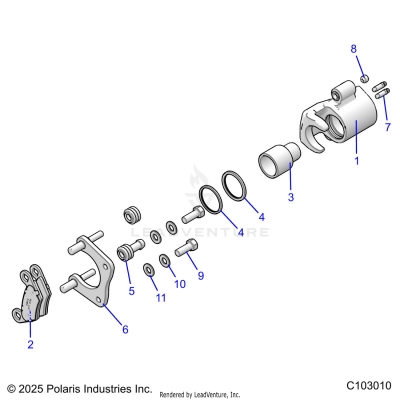 BRAKES, REAR CALIPER - A25SKE57C1/CK/E1/EK (C103010)