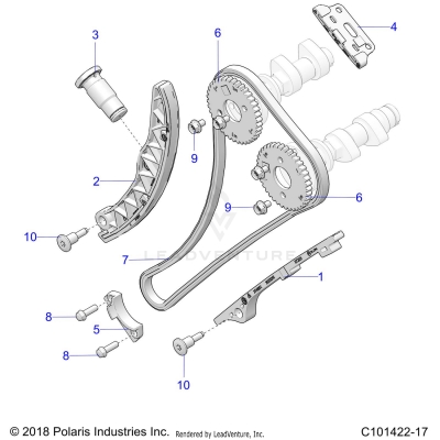 ENGINE, CAM CHAIN and SPROCKET - A25SJE57CP/EP (C101422-17)