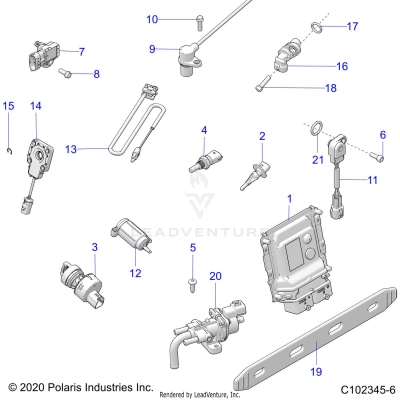 ELECTRICAL, SWITCHES, SENSORS, ECU and CONTROL MODULES - A20SVA85A3 (C102345-6)
