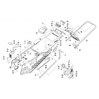 TUNNEL, REAR BUMPER, AND SNOWFLAP ASSEMBLY