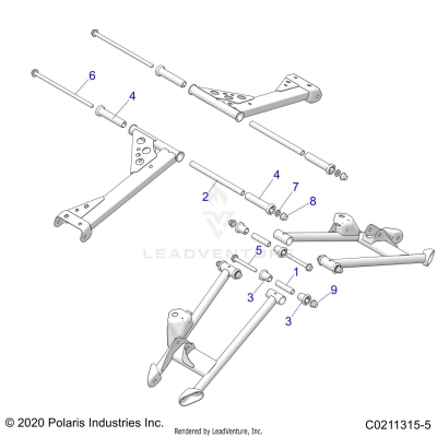 SUSPENSION, REAR CONTROL ARM MOUNTING - A25SVA85A4 (C0211315-5)