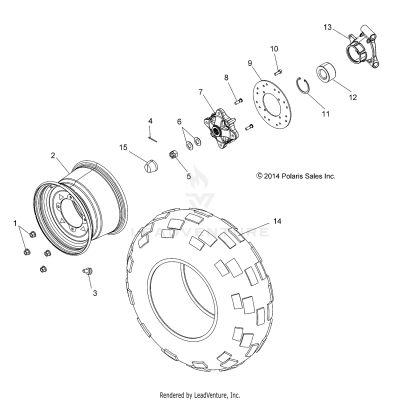 WHEELS, REAR - A17DAH57A5 (49ATVWHEELRR14SP325)