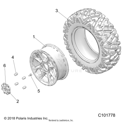 WHEELS, FRONT - A25SLE95KN/KF (C101778)
