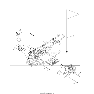 CHASSIS, FRAME and SWING ARM - A19YAK05B7/B6 (A00038)