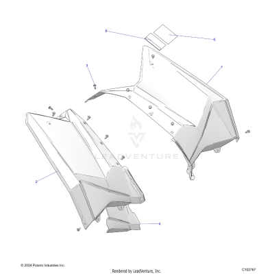 BODY, REAR CAB AND HEAT SHIELDS - A25SGE95AT (C102767)