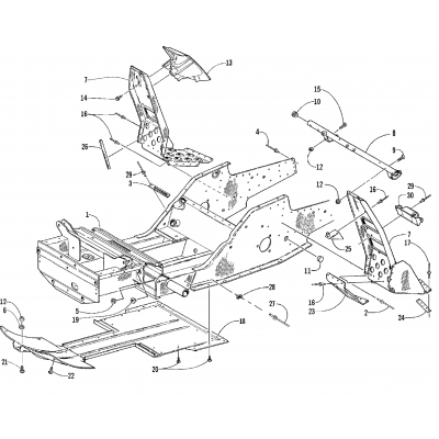 FRONT FRAME AND FOOTREST ASSEMBLY