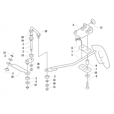 FRONT DRIVE SHIFT LINKAGE ASSEMBLY (300 4X4)