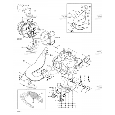 Engine Support And Muffler