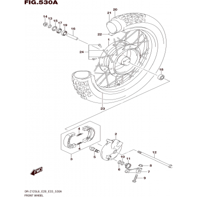 FRONT WHEEL (DR-Z125L6 E28)