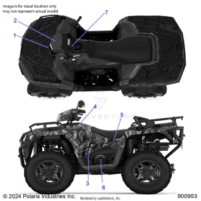 BODY, DECALS, GRAPHIC - A25SEE57C9/E9 (900953-01)