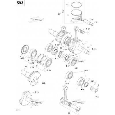 Crankshaft And Pistons 600 Suv