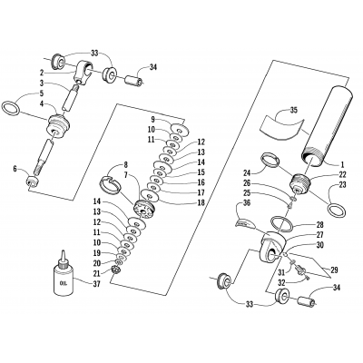 REAR SUSPENSION REAR ARM SHOCK ABSORBER