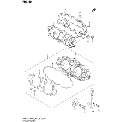 SPEEDOMETER (GSX1300RAL4 E03)