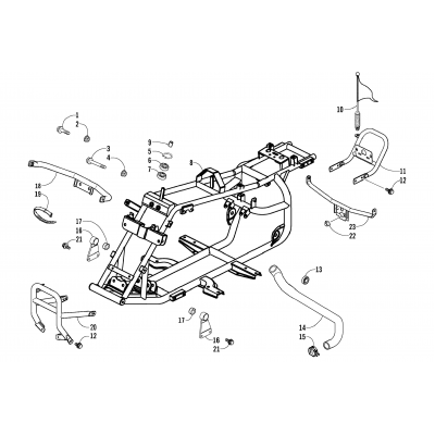 FRAME AND RELATED PARTS ASSEMBLY