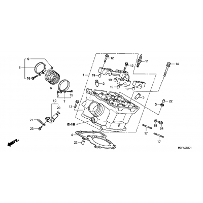 REAR CYLINDER HEAD