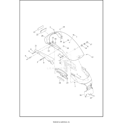 FENDERS, REAR - XL883N, XL1200X, XL1200NS, XL1200XS (DOMESTIC, CANADA ONLY)
