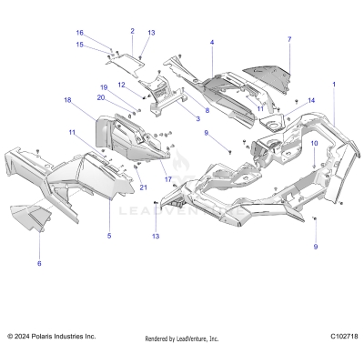 BODY, FRONT CAB - A25SLE95CF/FF/EF (C102718)