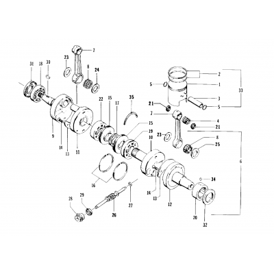 PISTON AND CRANKSHAFT