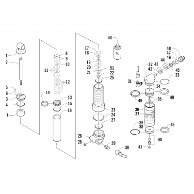 REAR SUSPENSION FRONT ARM SHOCK ABSORBER