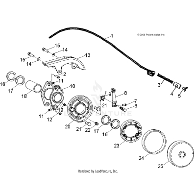BRAKES, REAR - A25YKA11N1/N5 (49ATVBRAKERR08OUT90)