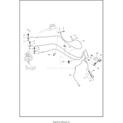 BRAKE LINES, FRONT - ABS