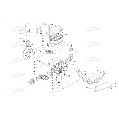 AIR INTAKE ASSEMBLY  (SER. #  302246 AND BELOW)