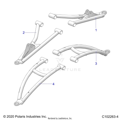 SUSPENSION, FRONT A-ARMS - A25SYE95PL (C102263-4)