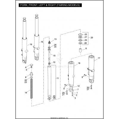 FORK, FRONT, LEFT & RIGHT (FAIRING MODELS)