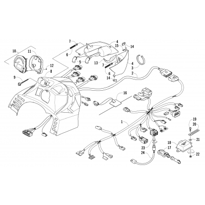 HEADLIGHT, INSTRUMENTS, AND WIRING ASSEMBLIES