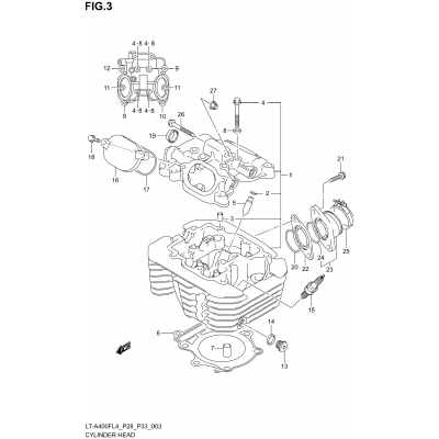 CYLINDER HEAD (LT-A400FL4 P33)