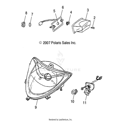 ELECTRICAL, HEADLIGHT and TAILLIGHT - A25YPA20A4 (49ATVHEADLIGHT08PHX)