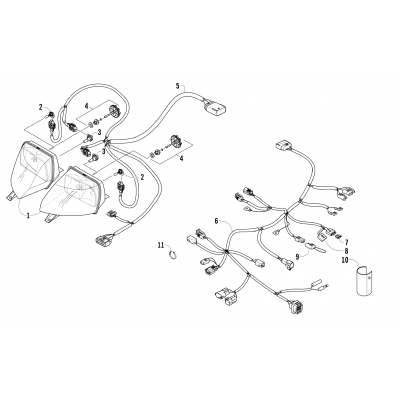 HEADLIGHT AND WIRING ASSEMBLIES