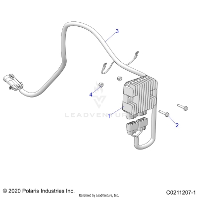 ELECTRICAL, VOLTAGE REGULATOR AND MOUNTING - A25SYY95AH (C0211207-1)