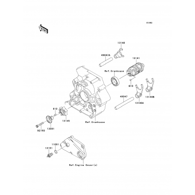 Gear Change Drum/Shift Fork(s)