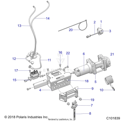 BODY, WINCH - A25SLE95CF/EF (C101839)