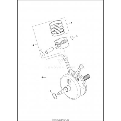 PISTONS & FLYWHEEL ASSEMBLY - TWIN CAM 110™