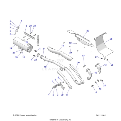 ENGINE, EXHAUST - A24SJE57AX (C0211354-1)