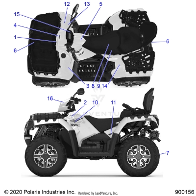 BODY, DECALS - A20SYE95PH (900156-01)