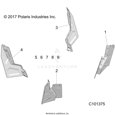 BODY, MUD GUARD - A19DAE57D5 (C101375)