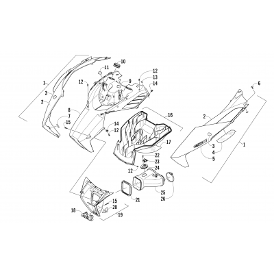 HOOD AND AIR INTAKE ASSEMBLY