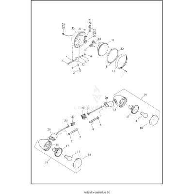 TURN SIGNALS, FRONT AND HEADLAMP - FLRT (DOMESTIC)