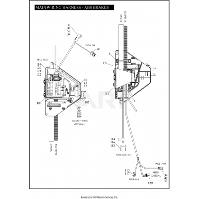 MAIN WIRING HARNESS - ABS BRAKES - FLHTP (4 OF 5)