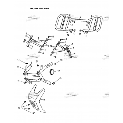 Arm, Foot Rest, Bumper 166A-14