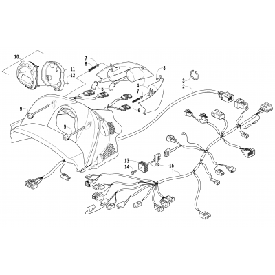 HEADLIGHT, INSTRUMENTS, AND WIRING ASSEMBLIES