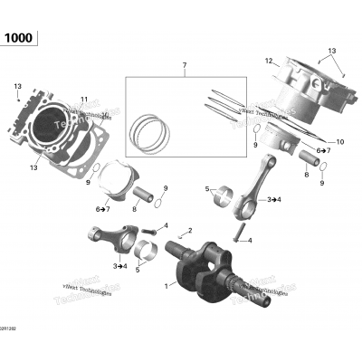 Crankshaft, Piston And Cylinder