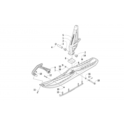 SKI AND SPINDLE ASSEMBLY