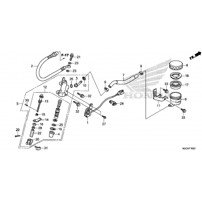 REAR BRAKE MASTER CYLINDER