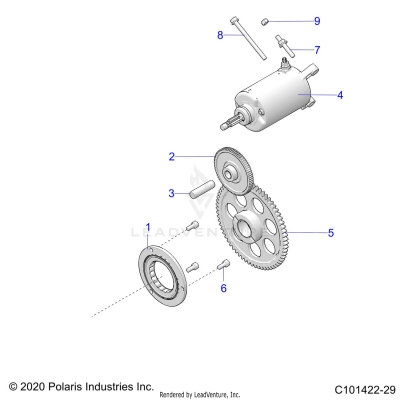 ENGINE, STARTER DRIVE - A25SEG50B1/B3 (C101422-29)